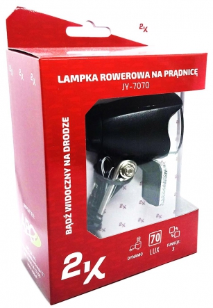 2K LAMPA PRZÓD JY-7070 NA PRĄDNICE 6V 140LM PODTRZYMANIE CZ. ZMIERZCHU